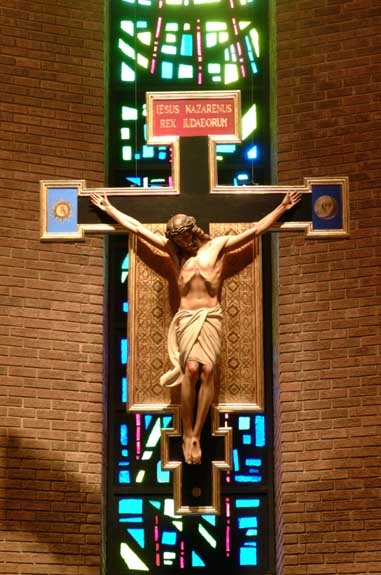 "Crucifix at St. Anthony's" by artist David Hewson